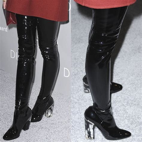 dior vinyl thigh high boots|thigh high boots.